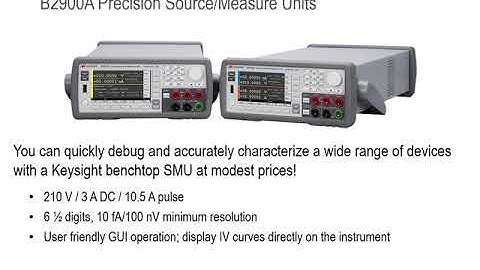 B2900A -  Keysight Technologies - Présentation