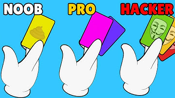 NOOB vs PRO vs HACKER in Card Thrower 3D!