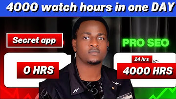 0 - 4000hrs in just 24 hrs | How i got 4k watchhours using this strategy #seo