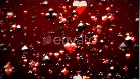 Playing Cards Icons Loop Background