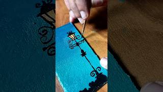 Mini rectangle canvas painting #art #shorts #bgm #brushstroke #trending#ijustwannadance