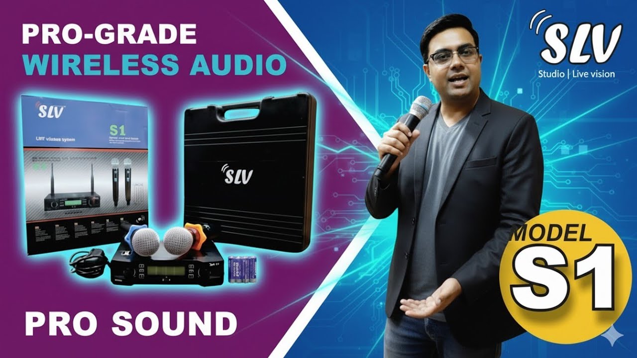 WIRELESS MICROPHONE SLV S1 - DUAL BAND MIC - YouTube
