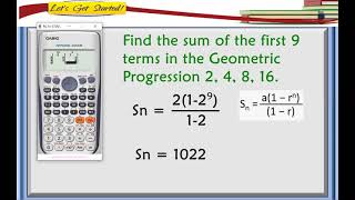 (calculator technique)Sum of Geometric progression