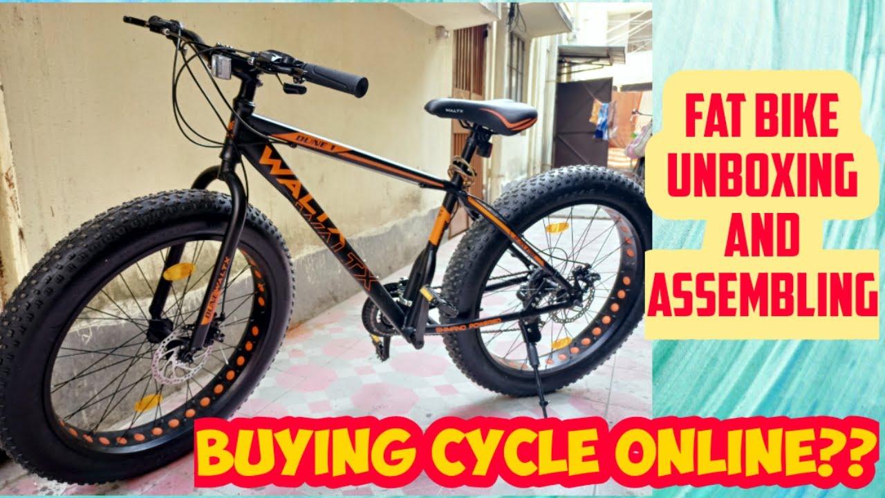 Fat Bike unboxing and assembling Fat tyre cycle online Buy cycle from Flipkart,Amazon WALTX DUNE