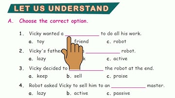 The trick robot - std 4 term 1English - book back exercise - pg no 81 & 82