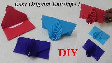 DIY Paper Envelope with Leaf ~ Easy Origami Envelope Making Tutorial / Step by step..