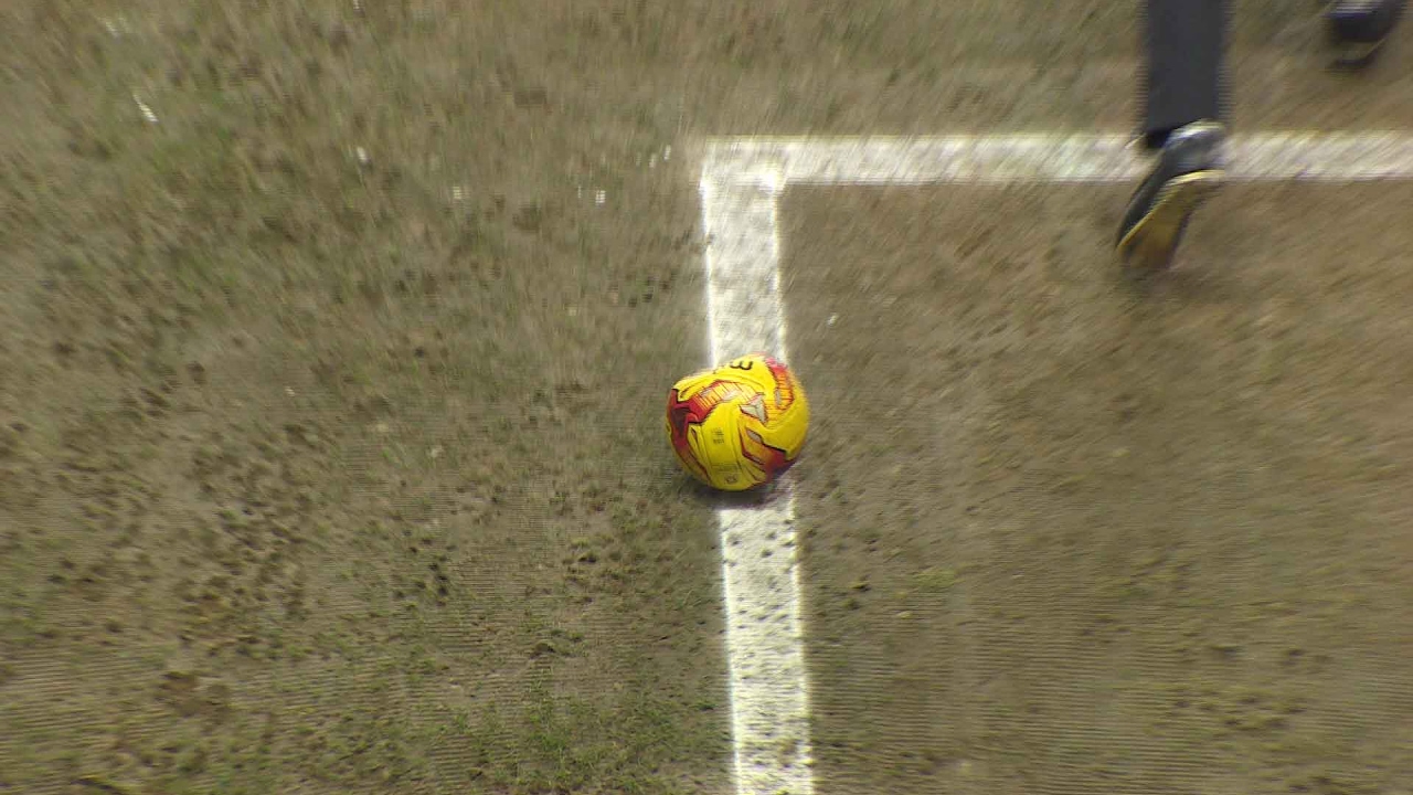 POP! Danny Williams' blocked shot causes the ball to burst football score