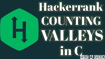 Counting valleys hackerrank solution in c @BE A GEEK | Hindi |