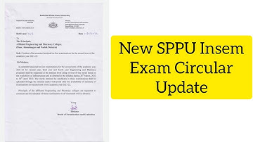 SPPU New Insem Exam Circular Update | SPPU | Pune University | @DhananjayGund
