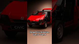 Honda Civic Evolution | Gen 3 → Gen 4  #shorts #shortsfeed #automobile #honda #civic