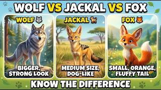 Wolf vs Jackal vs Fox | What’s the Difference? (for Kids)