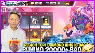 Diamond king is back buying 10,000+++ badges in session 44 Rip 3 lakh diamond 😂🤯2022 New start😡