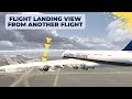 Flight landing view from another flight trending viral airplane aeroplane flights