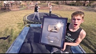 TRAMPOLINE VS GOLD YOUTUBE PLAY BUTTON!