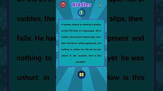 A window cleaner is cleaning a window on the 27th floor of #riddles #quiz #trivia #puzzle screenshot 5