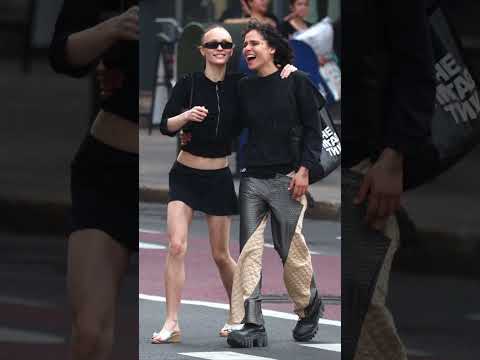 Lily-Rose Depp And Girlfriend 070 Shake Can't Keep Their Hands To Themselves, Recently In N.Y City.