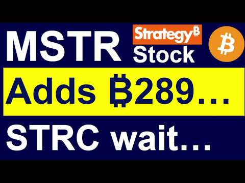 Video preview for MSTR Stock Adds 289 Bitcoins, but STRC Buyback Getting Expensive... Just Wait for Yields to Drop?
