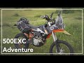 Ultimate ktm 500exc lightweight adventure motorcycle build  tour  ride   under 260lb