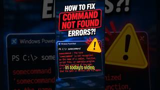 HOW TO FIX COMMAND NOT FOUND ERRORS IN POWERSHELL?!