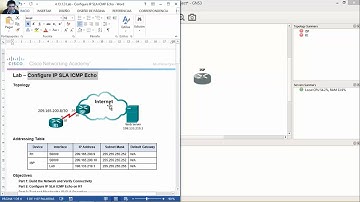 8.2.1.5 - 4.13.1.3 Lab - Configure IP SLA ICMP Echo (GNS3)