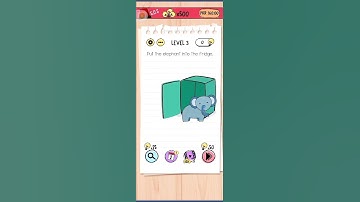 Brain test / Level 3 / Put the elephant into the fridge #braintest #trickypuzzles #level3