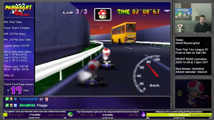 MK64 - new best split on TT - 58"87 (1-shroomer)