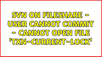 SVN on fileshare - user cannot commit - cannot open file 