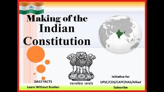 Making of the Indian Constitution II Class 1st