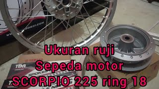 ukuran ruji Scorpio ring 18. ukuran ruji Scorpio ring 18.