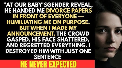 He Served Me Divorce Papers at Our Baby’s Gender Reveal — My Announcement Made Him Regret Everything