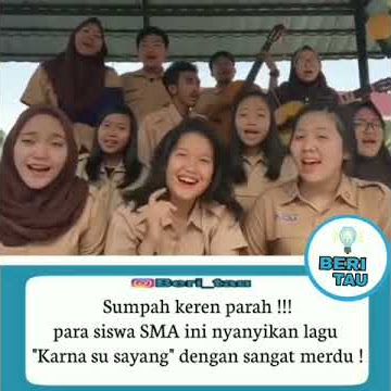 Anak sma nyanyikan lagu karna su sayang... merdu banget