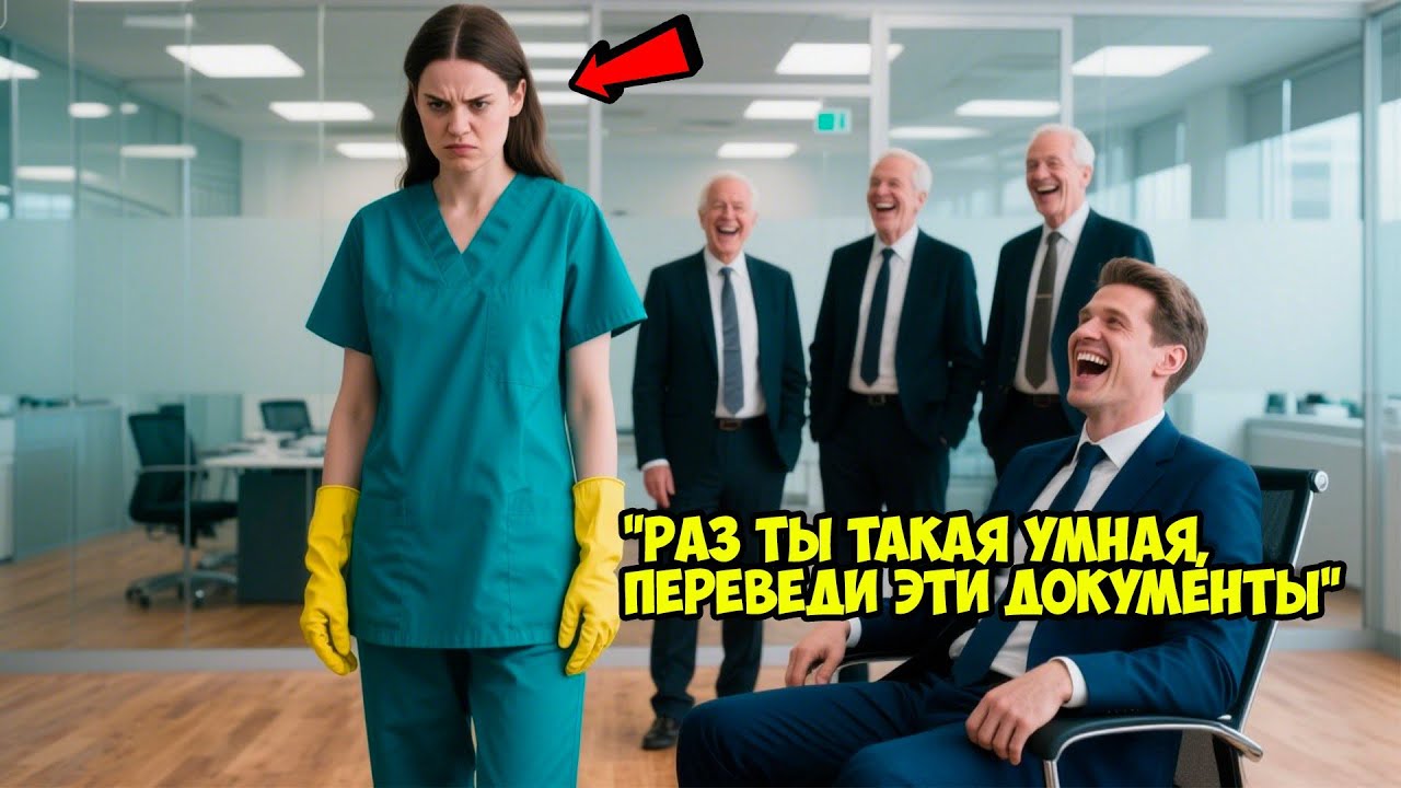 «Если ты такая умная, переведи это!» Миллионер насмехался над уборщицей, а потом замер от ужаса!