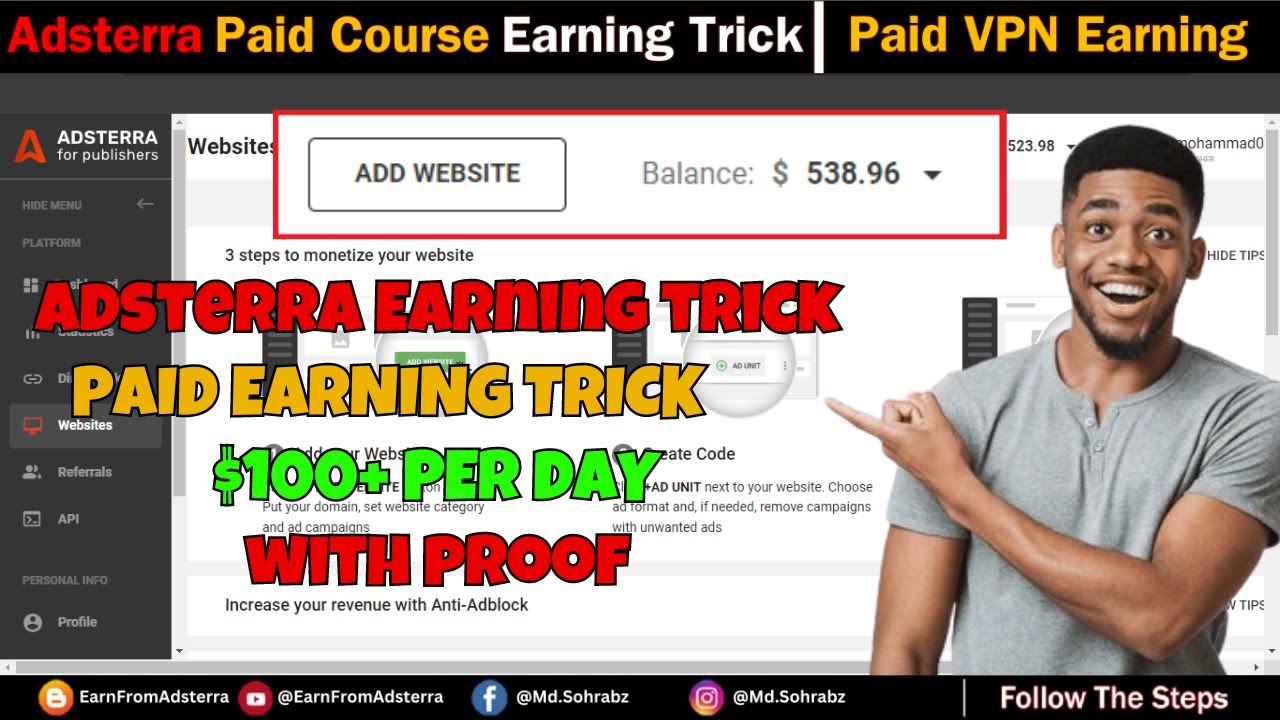 Adsterra Earning Tricks | Adsterra Paid Earning Tricks | Adsterra ...