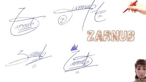 Zarnub name wonderful signature style with arooj