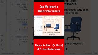 Can We Inherit a Constructor in Java  #java