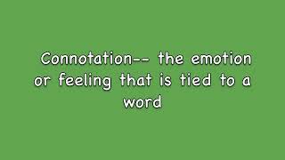 Connotation & Denotation
