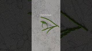 How to stitch a Leaf ? Hand embroidery Lesson - Fish bone stitch