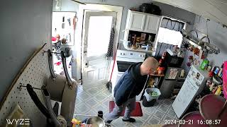 Late Afternoon Dog Releasing Single Stage Kitchen Fart - Kitchen Wyzecam