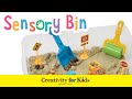 Inside the construction zone sensory bin  creativity for kids