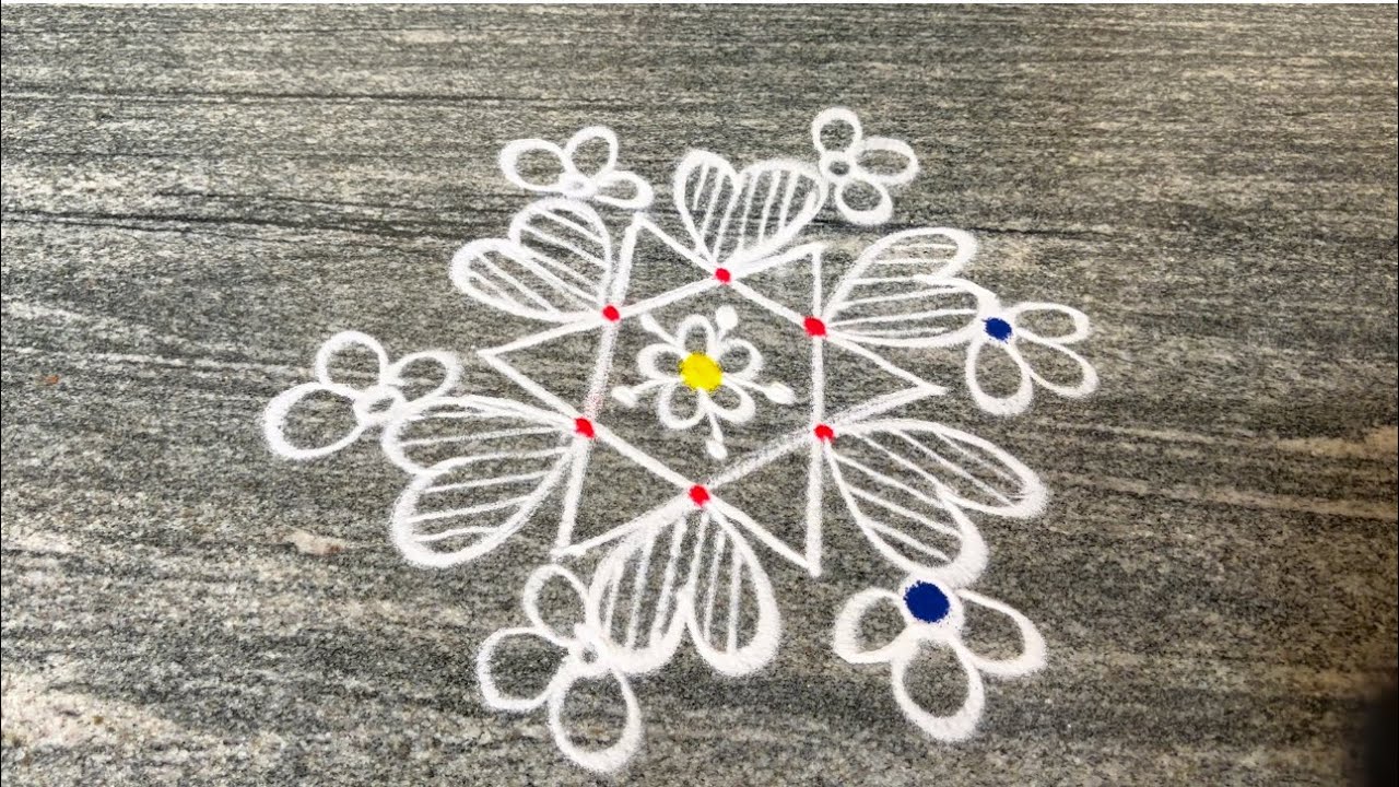 Vlog 38 Simple and easy daily rangoli design || easy muggu || small ...