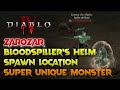 Diablo 4 Zarozar The Mighty Spiller Of Blood, Super Unique Monster, Bloodspiller's Helm