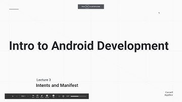 Intro to Android Development: Lecture 3 - Intents and Manifests