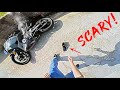 High Speed PULLS off the Biker's BOOTS | Crazy Motorcycle Life