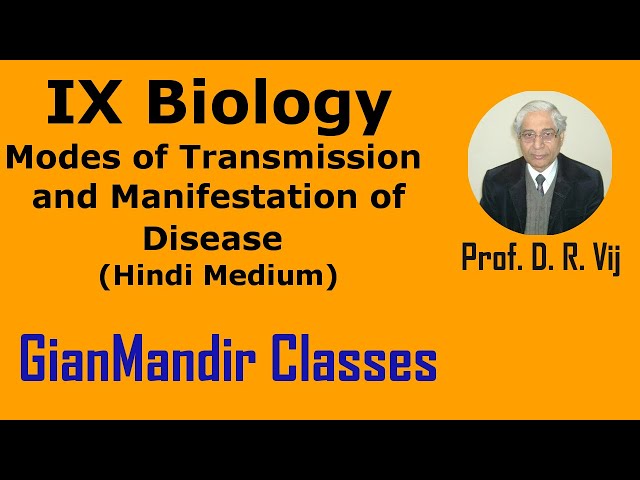 IX Biology | Modes of Transmission and Manifestation of Disease (Hindi Medium) by Ruchi Ma'am