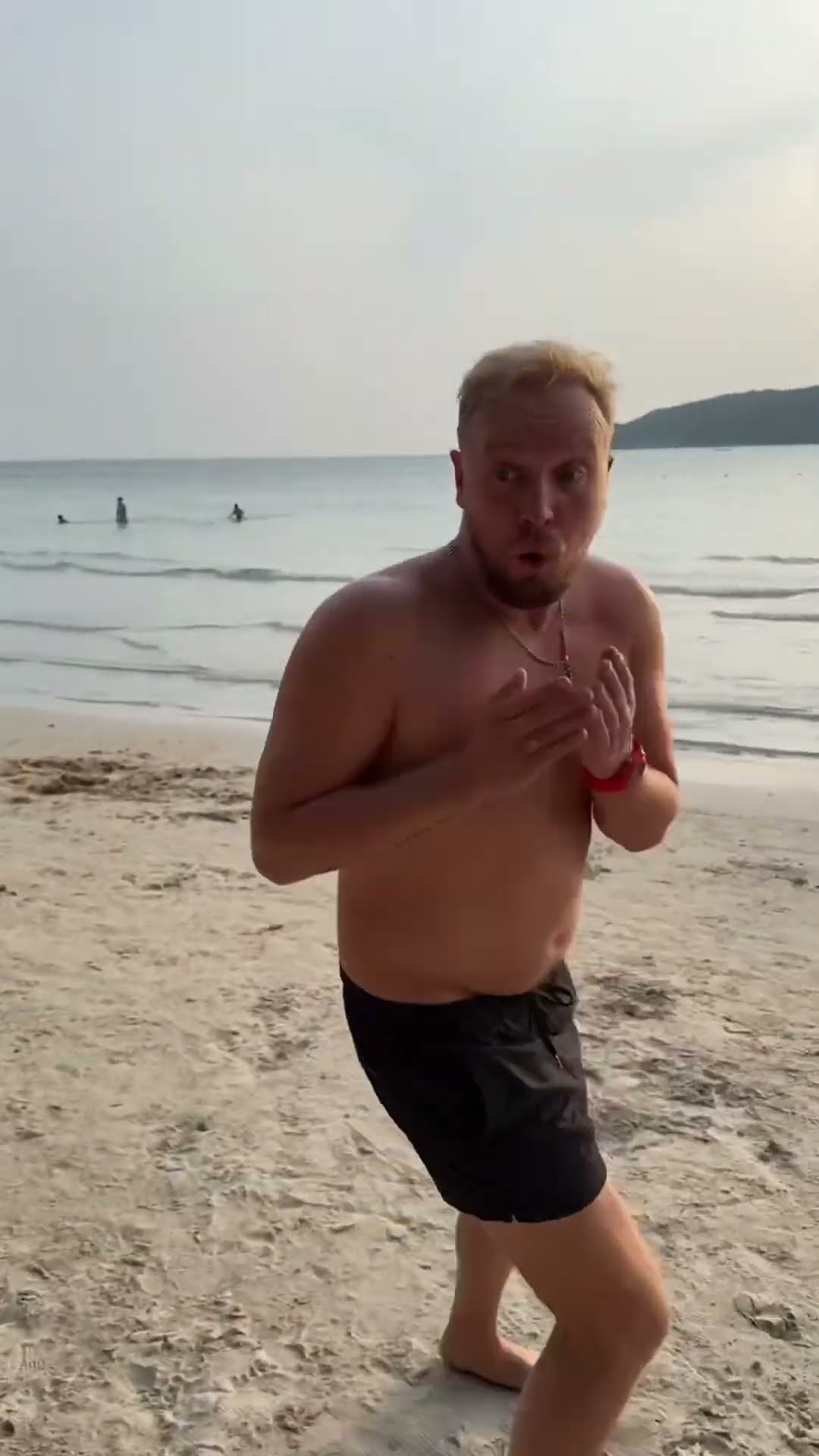 Accidentally ate the sand