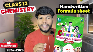 Class 12 Chemistry formula Sheet 2025 - 26 | all chapter Chemistry Class 12 formulas