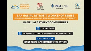 BAF HASIRU RETROFIT  Treated Used Water(TUW) Policy  Future Roadmap Vision