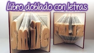 Libro doblado con letras, Folded book with letters