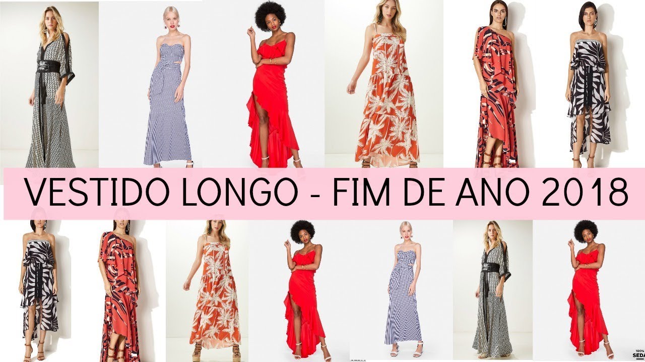 vestido para final de ano longo