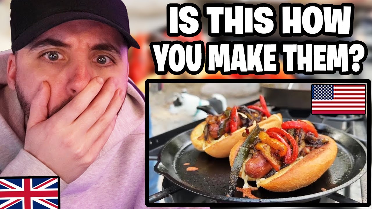 Brit Left Speechless at this American Dish! What's this Hot Dog!?